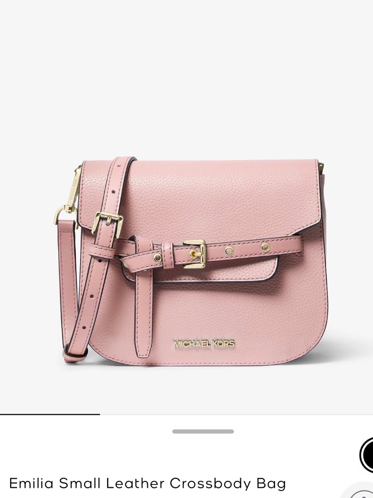 Michael Kors Emilia Small Leather Crossbody Bag - Powder Blush
